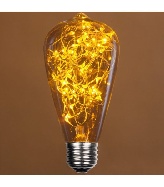 CL78444 E26 Base S64 Fairy Light GOLD LED Bulb 